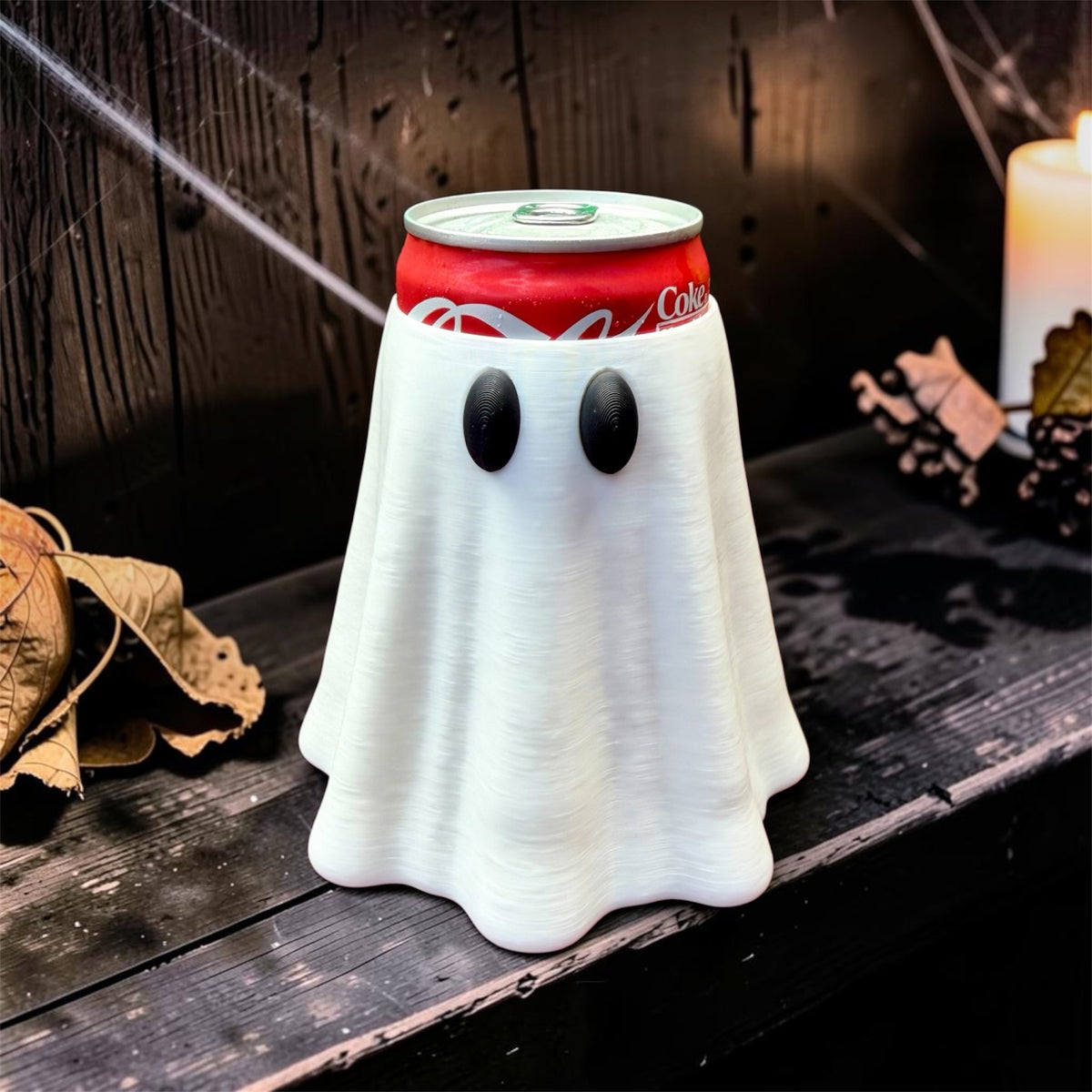 3D Printed Spooky Coozie Ghost Can Sleeve