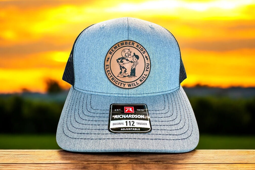 Remember Kids Electricity Will Kill You Patch Hat